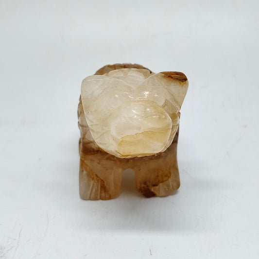 345g natural golden healer bear carving ornaments healing