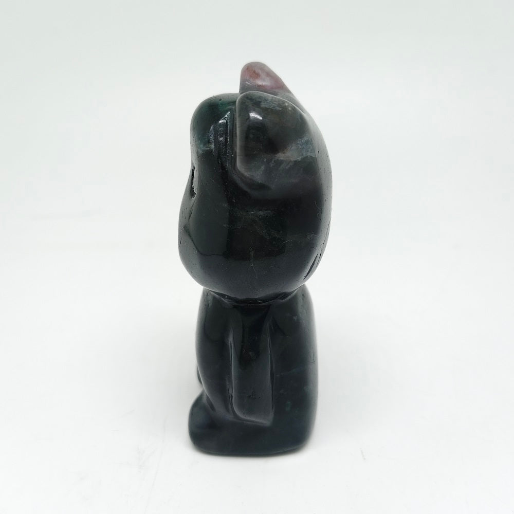 294.6g natural fluorite bear carving ornaments healing