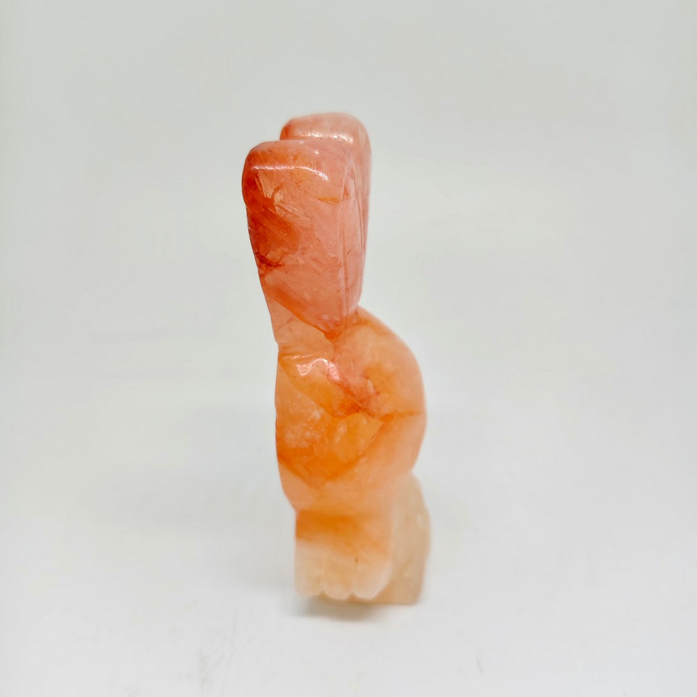 203g natural Red Hematoid quartz carving ornaments healing
