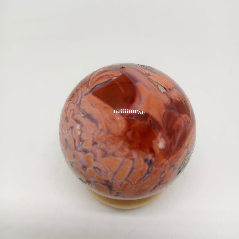 165g natural pink agate sphere ornaments healing