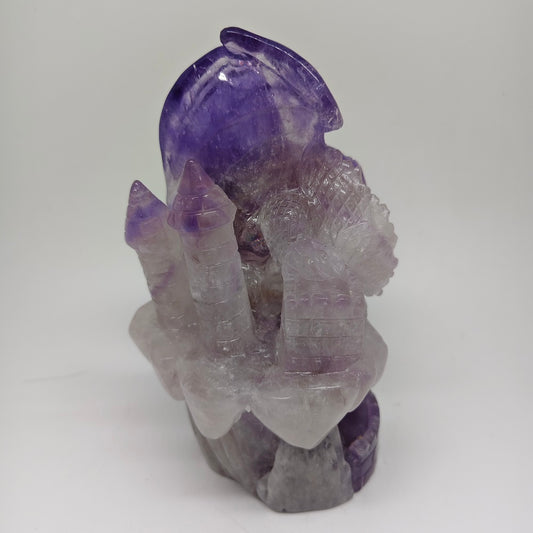 amethyst dragon natural carving ornaments healing 1.23kg