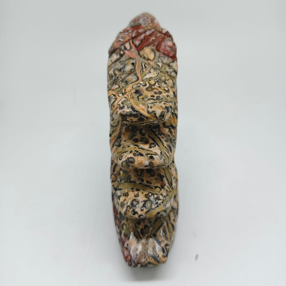 leopard print stone bird carving ornaments healing 286.5g