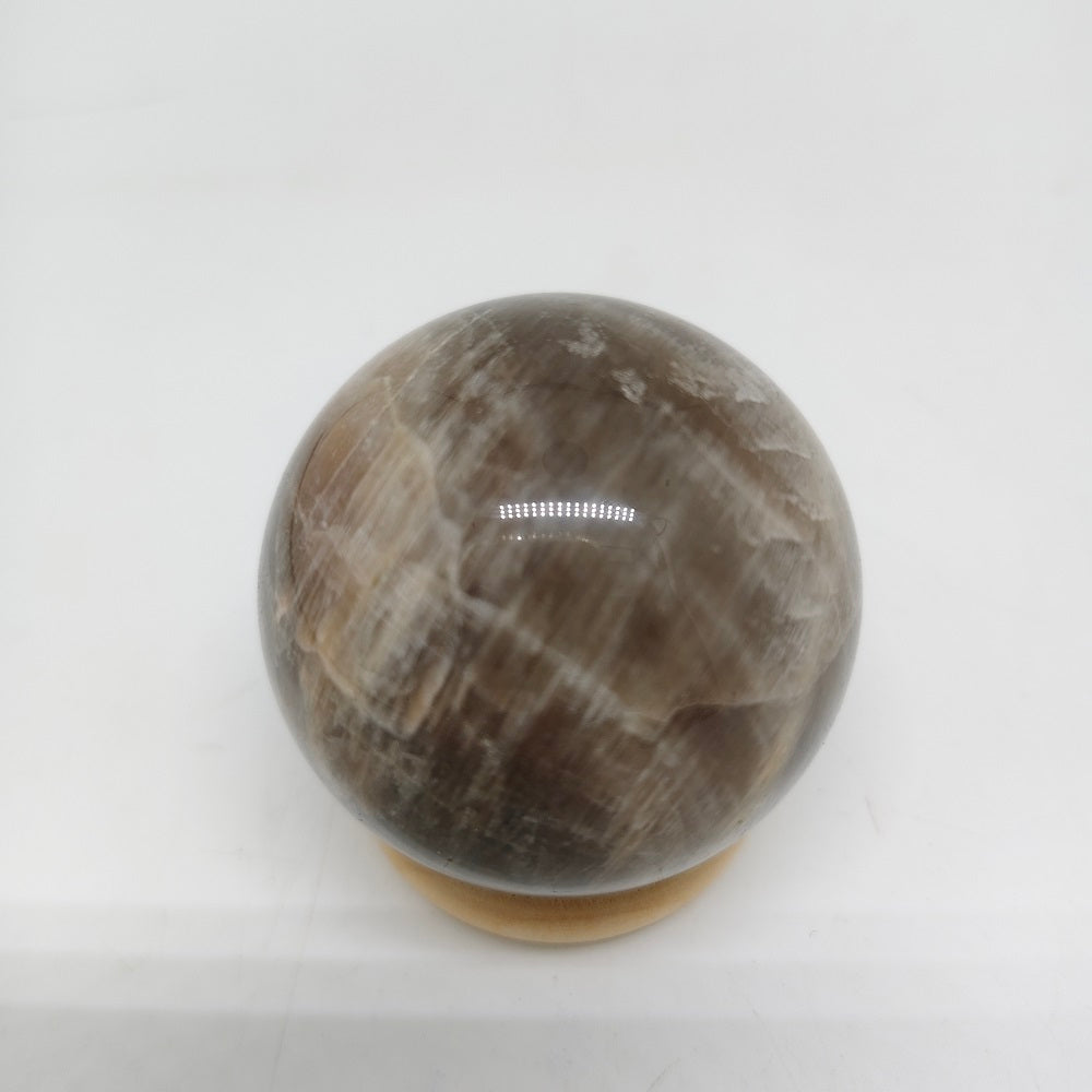154.8g natural moonlight golden sunstone sphere ornaments healing