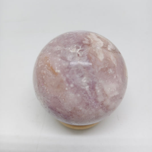 239.5g natural pink amethyst sphere ornaments healing
