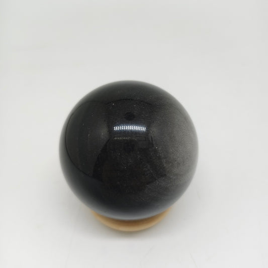 171g natural silver obsidian sphere ornaments healing