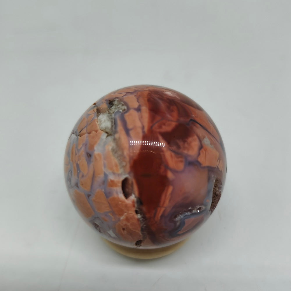 165g natural pink agate sphere ornaments healing
