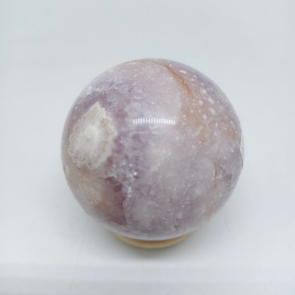 239.5g natural pink amethyst sphere ornaments healing