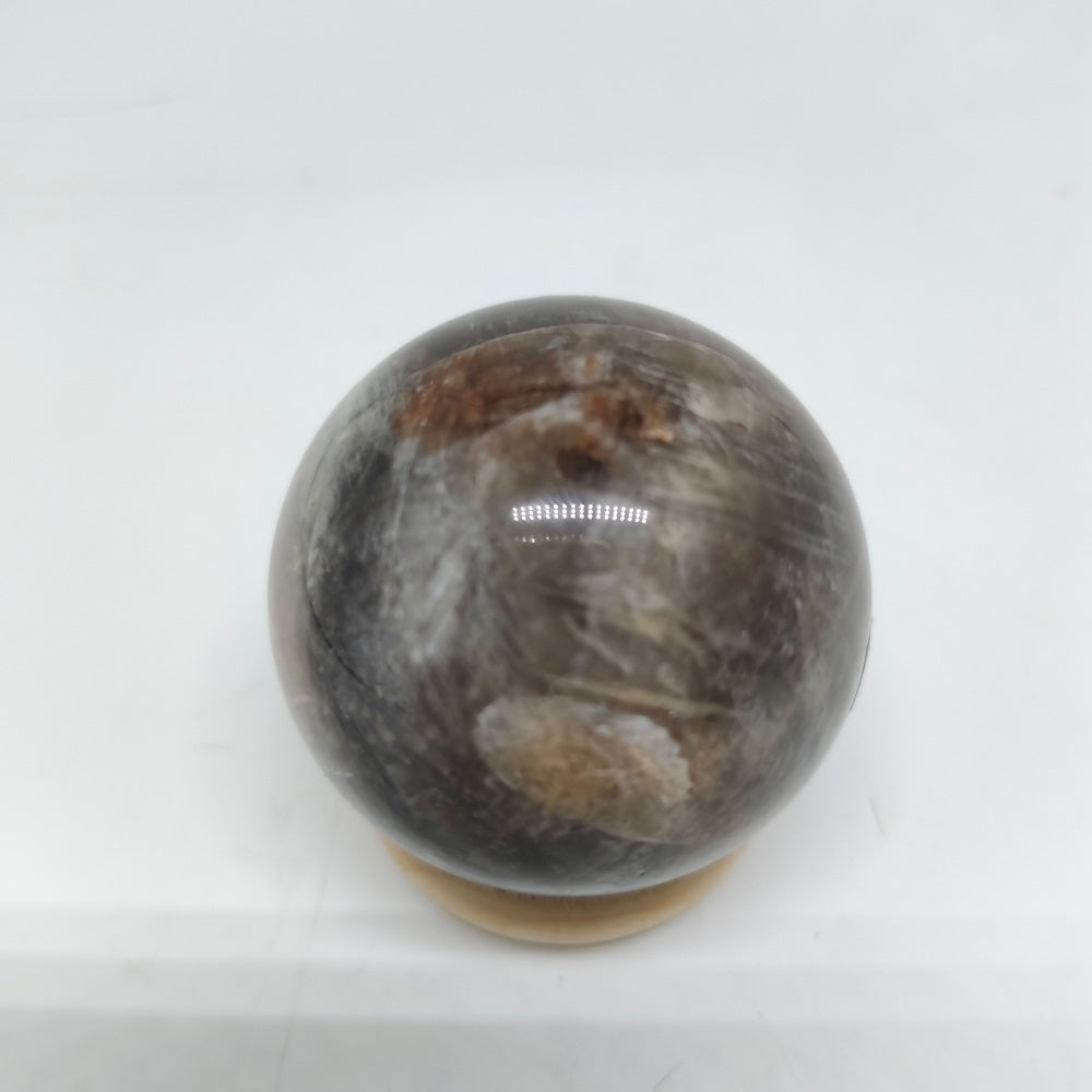 154.8g natural moonlight golden sunstone sphere ornaments healing