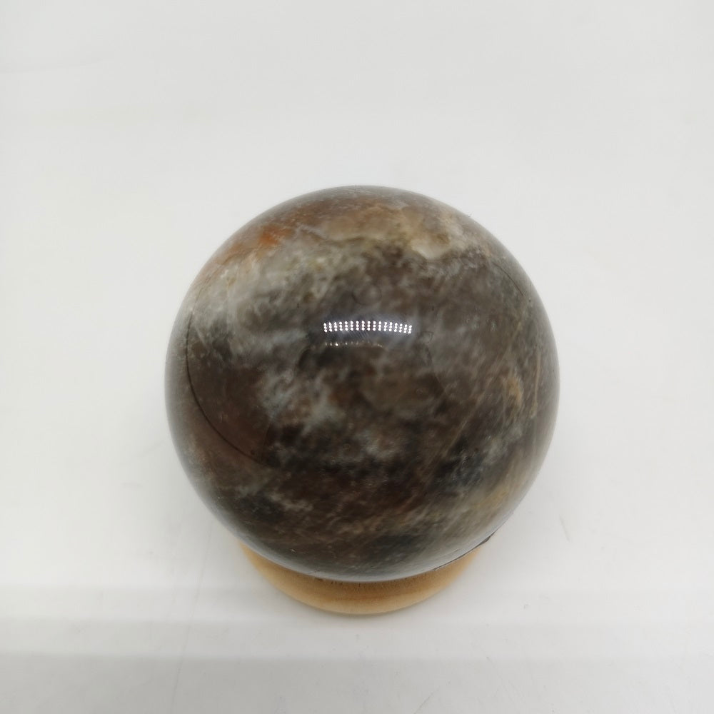 154.8g natural moonlight golden sunstone sphere ornaments healing