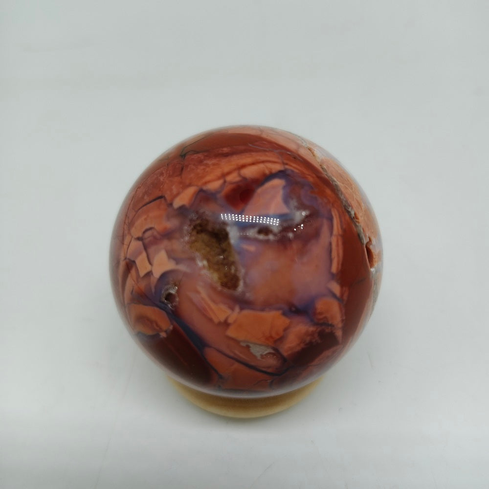 165g natural pink agate sphere ornaments healing