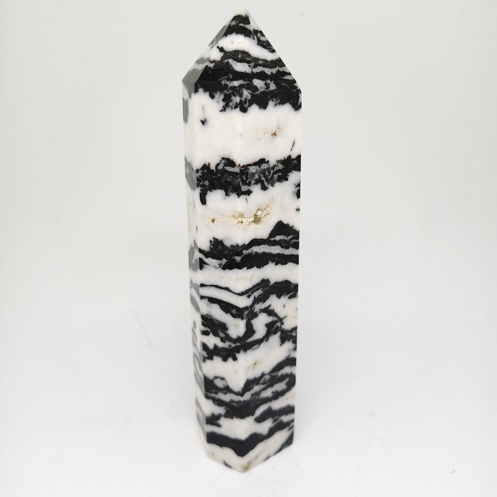 681g natural zebra jasper tower ornaments healing