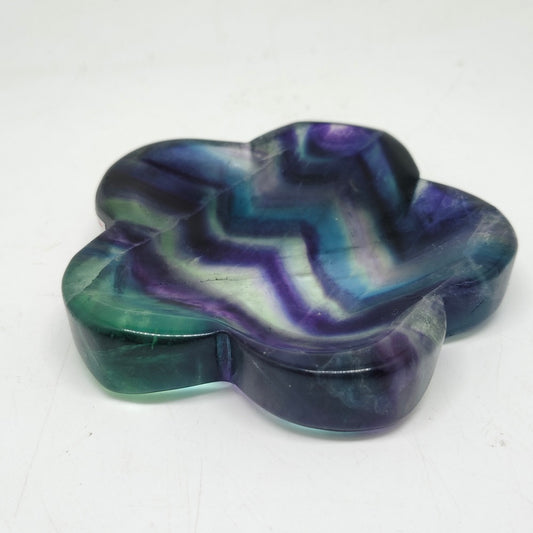 222g natural fluorite flower base carving ornaments healing