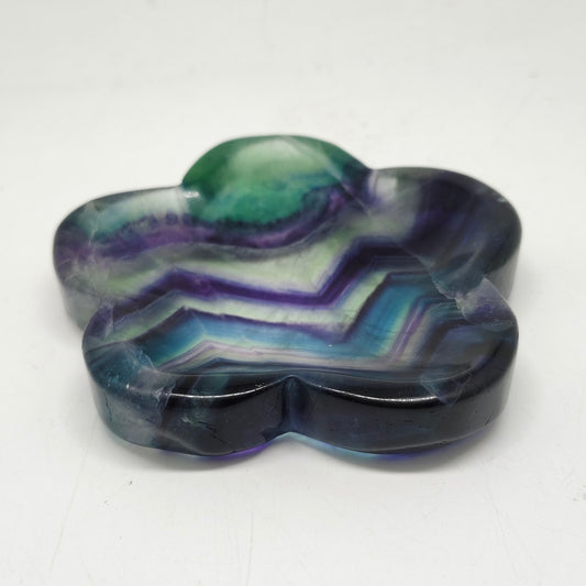 222g natural fluorite flower base carving ornaments healing