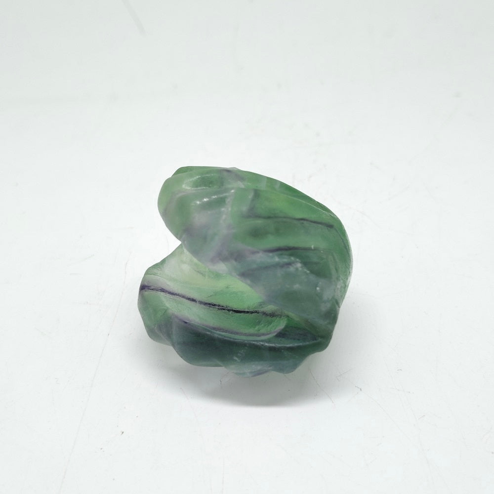 104g natural fluorite clam shell carving ornaments healing