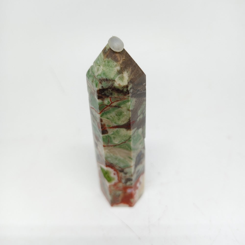 68g natural money agate tower ornaments healing