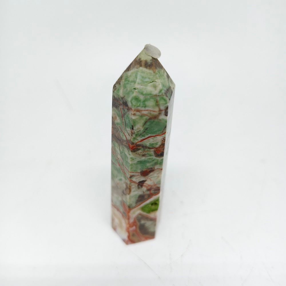 68g natural money agate tower ornaments healing