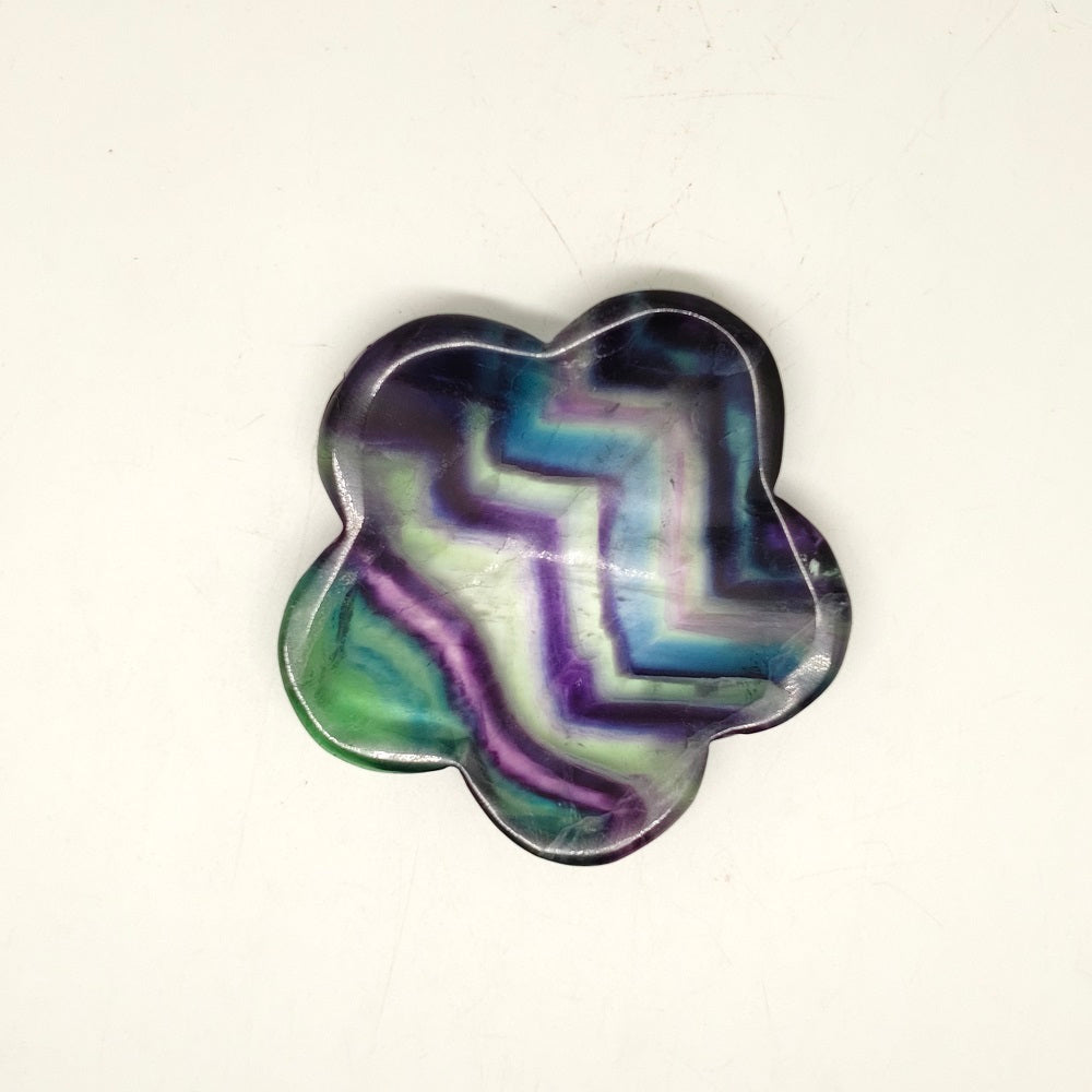 222g natural fluorite flower base carving ornaments healing