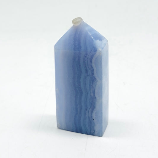 natural blue lace agate tower ornaments healing 65.7g