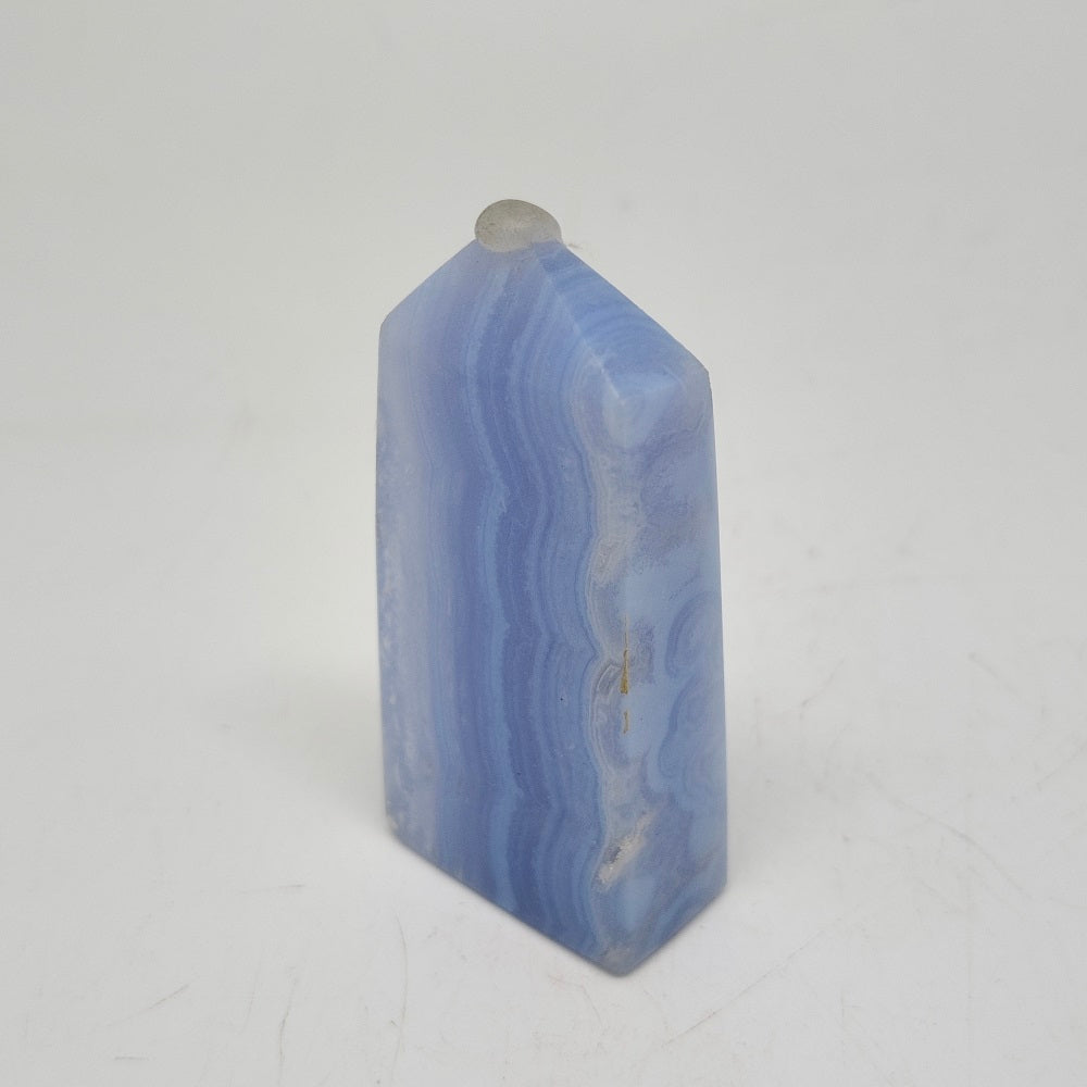 natural blue lace agate tower ornaments healing 62g