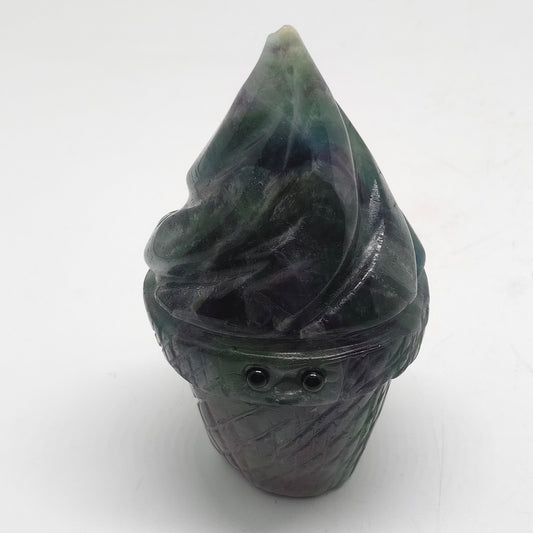 natural fluorite ice cream carving ornaments healing 377.7g