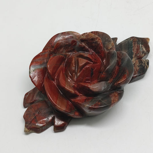 natural African blood stone flower carving ornaments healing 225.8g