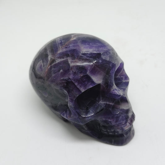 natural amethyst skull carving ornaments healing 491.3g