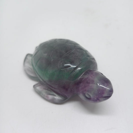 natural fluorite turtle carving ornaments healing 197g