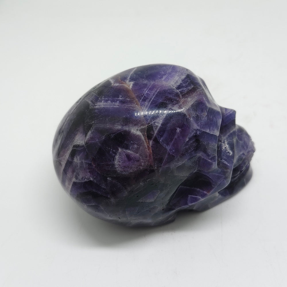 natural amethyst skull carving ornaments healing 491.3g