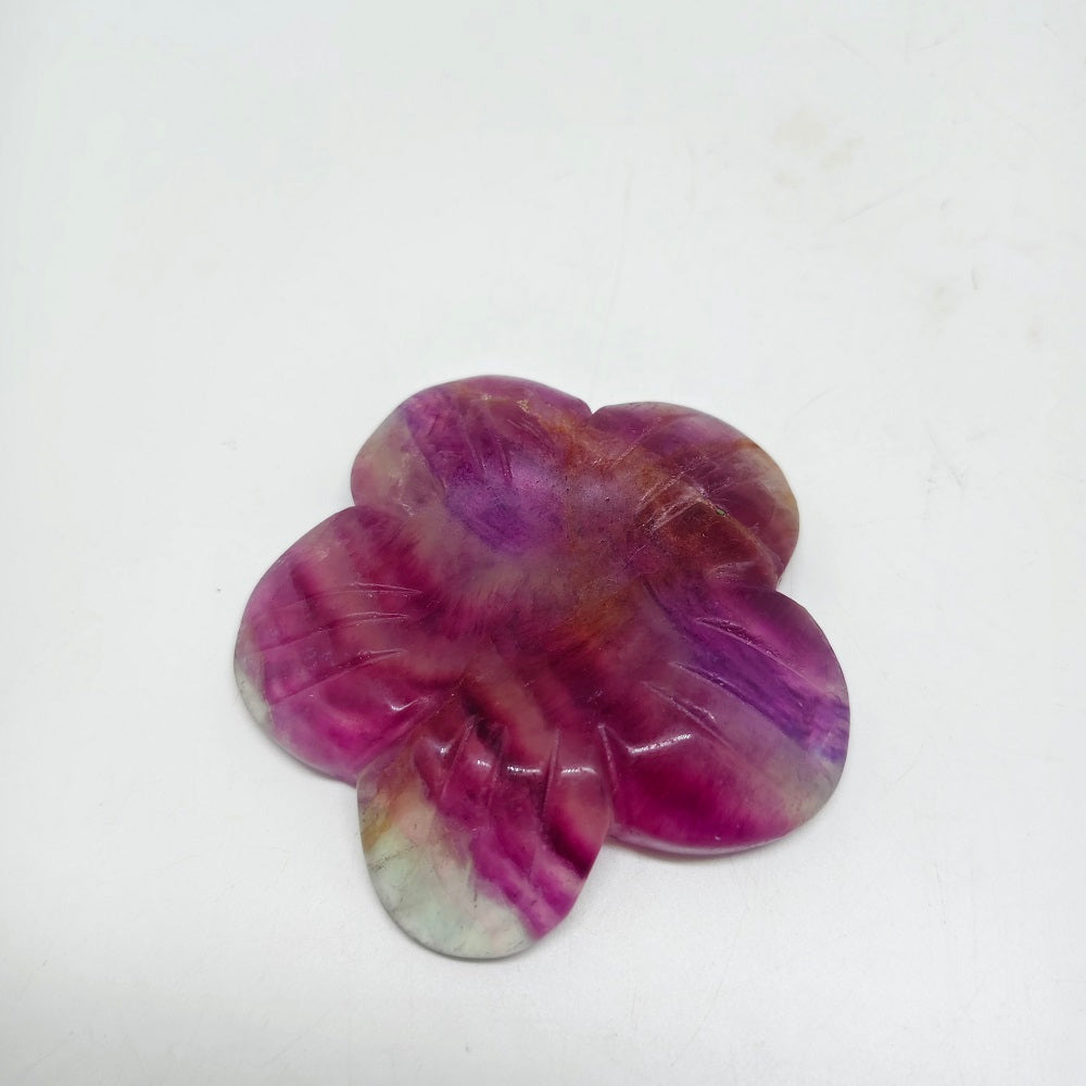 natural fluorite flower carving ornaments healing 113.2g