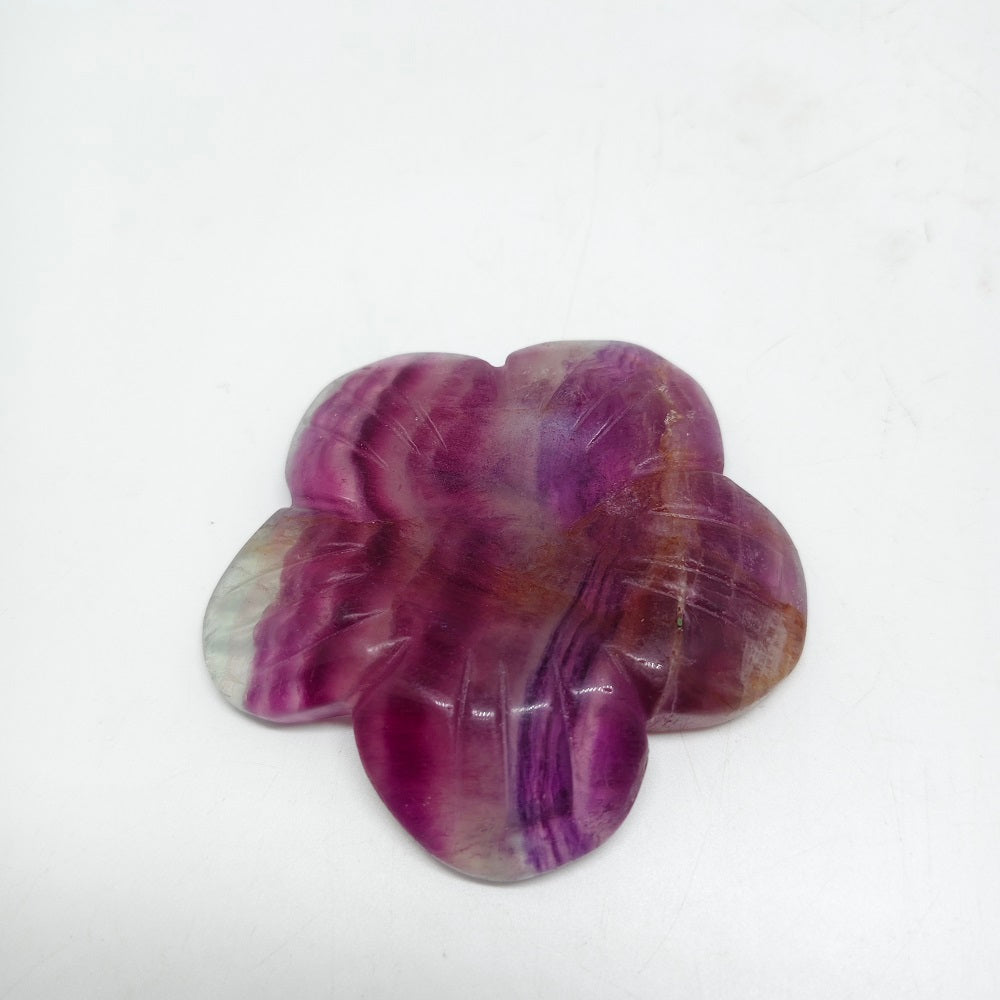 natural fluorite flower carving ornaments healing 113.2g