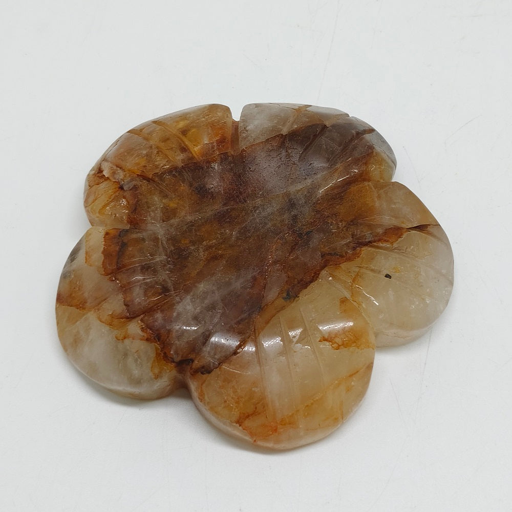 natural golden healer flower carving ornaments healing 124g