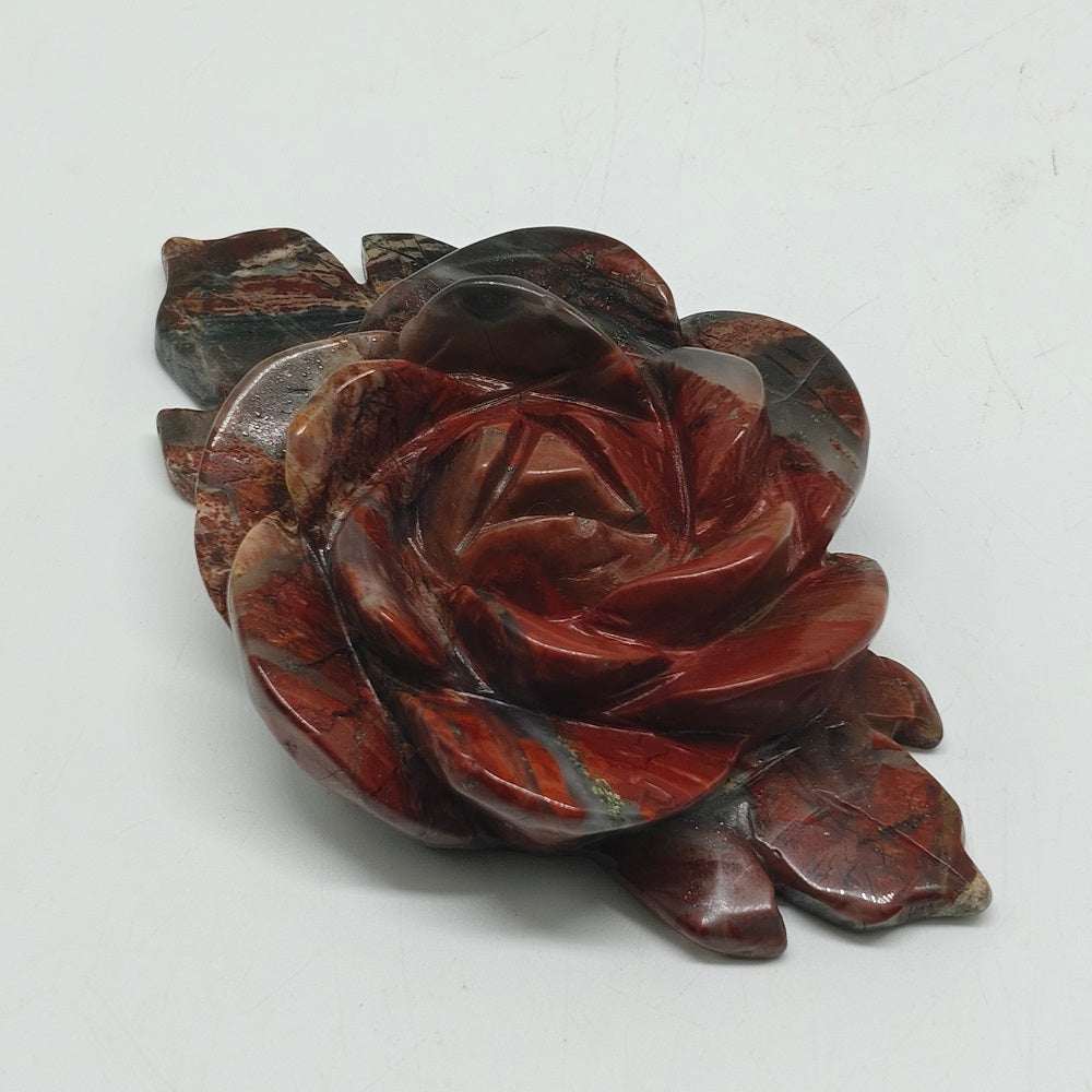 natural African blood stone flower carving ornaments healing 225.8g