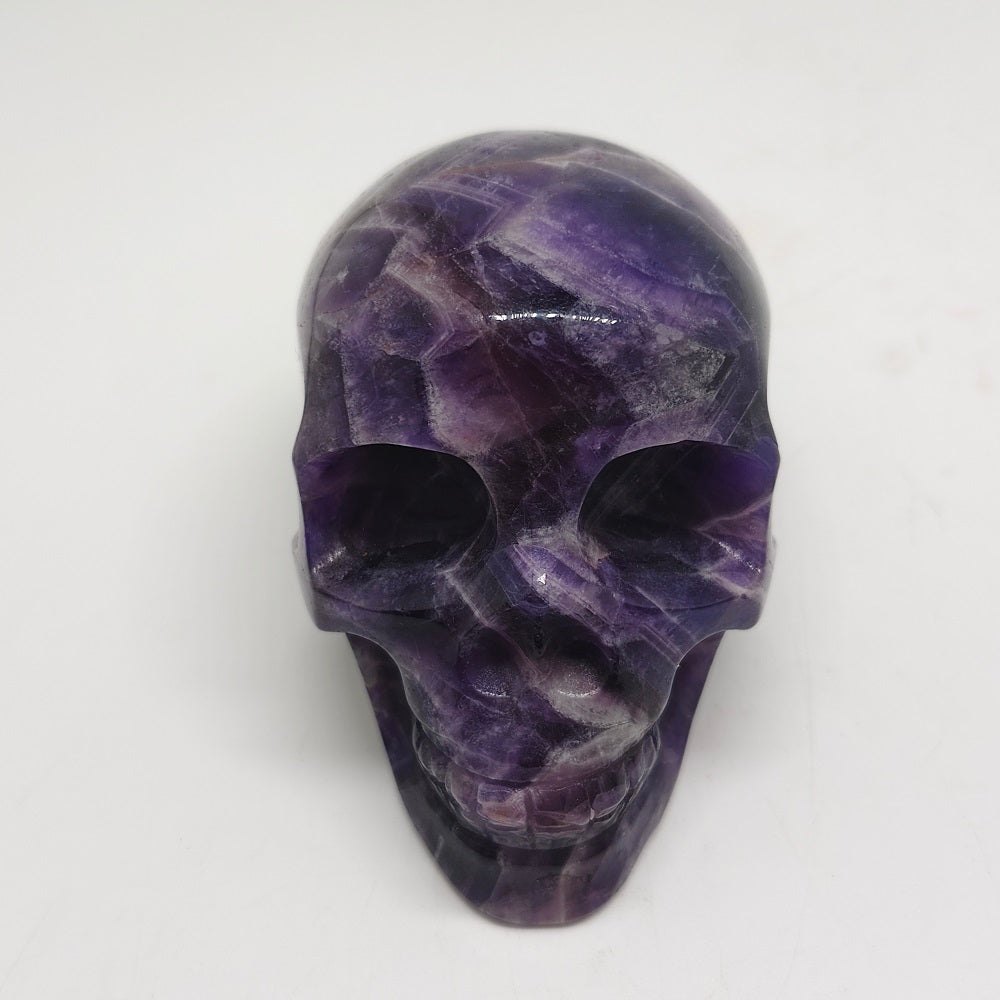 natural amethyst skull carving ornaments healing 491.3g