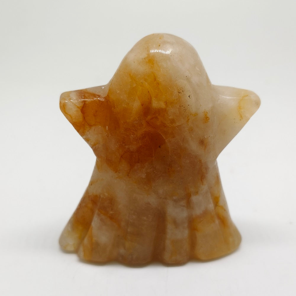 natural golden healer ghost carving ornaments healing 218.9g