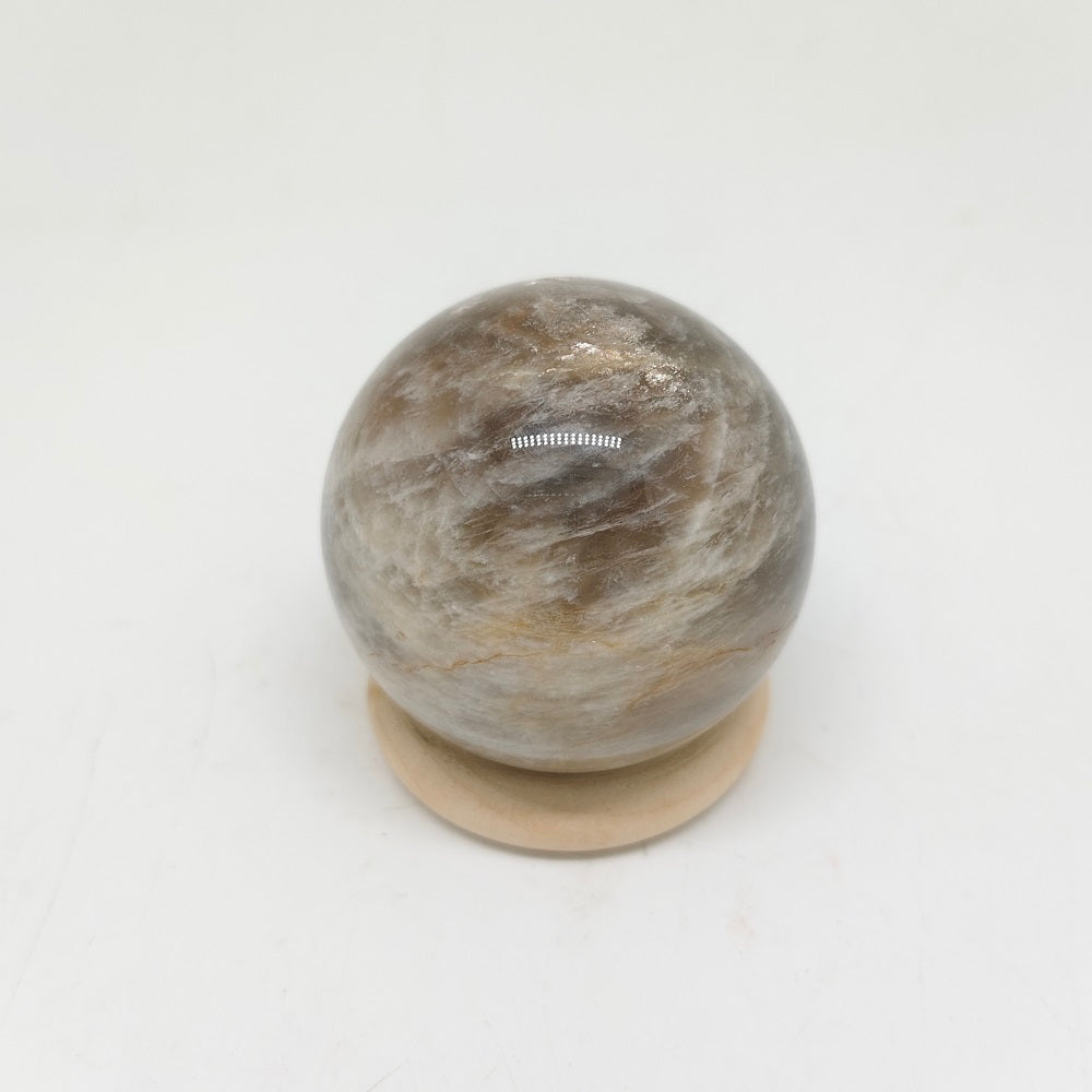 natural moonlight golden sunstone sphere ornaments healing 116.9g