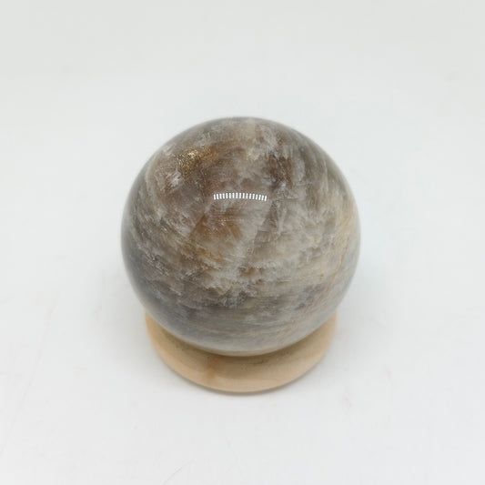 natural moonlight golden sunstone sphere ornaments healing 116.9g