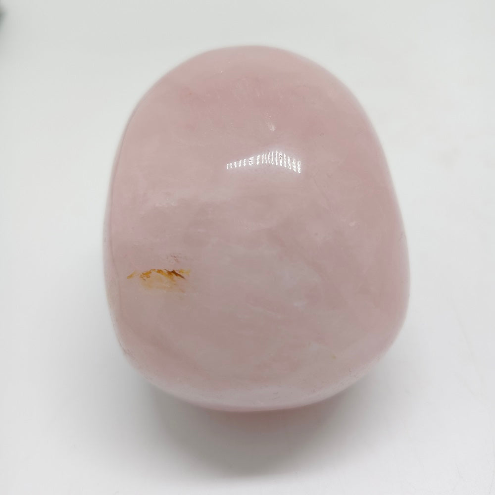 natural rose quartz skull carving ornaments healing 473.9g