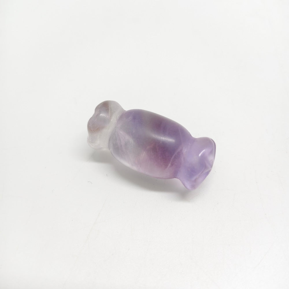 natural purple fluorite candy carving ornaments healing 17.5g