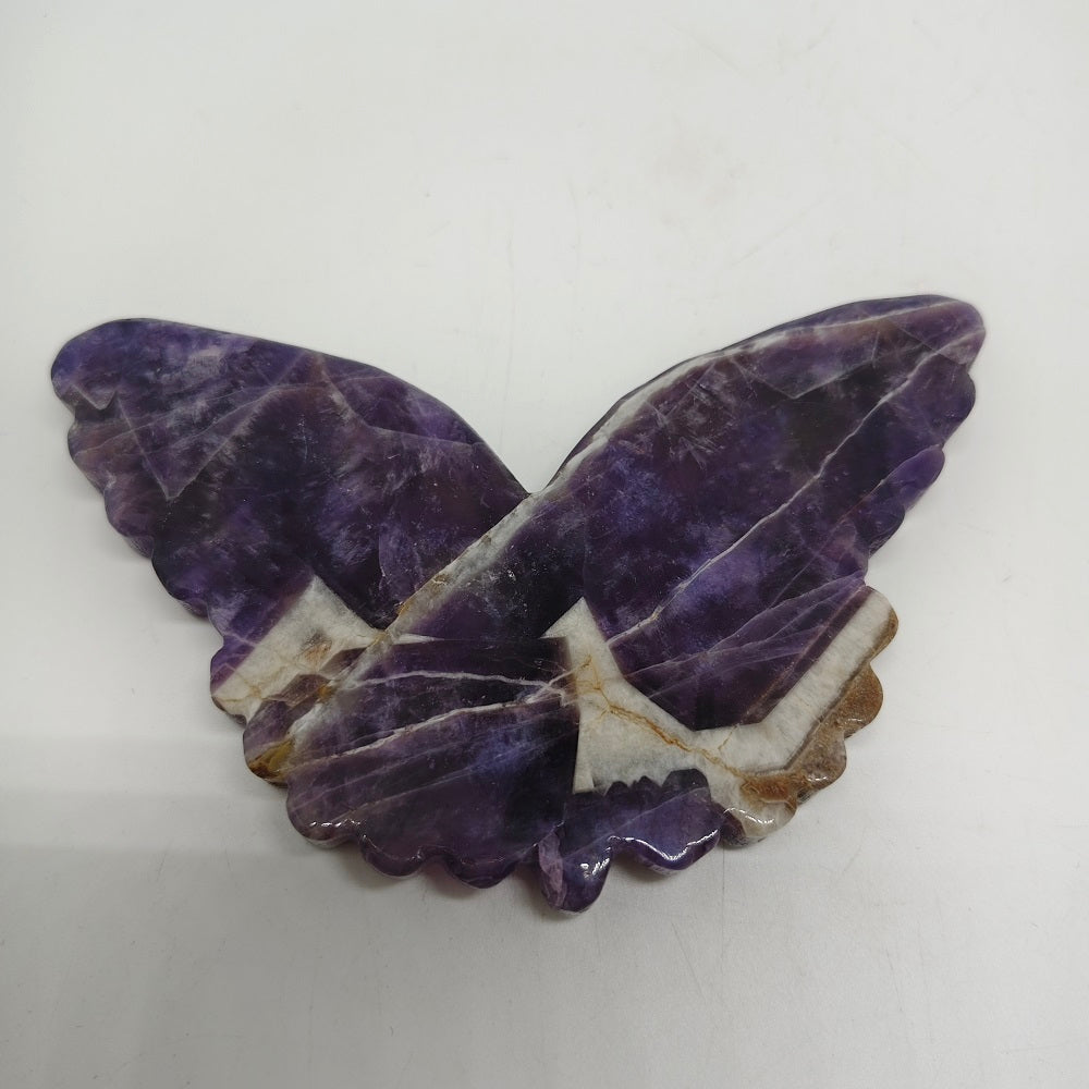 natural amethyst butterfly carving ornaments healing 119.8g