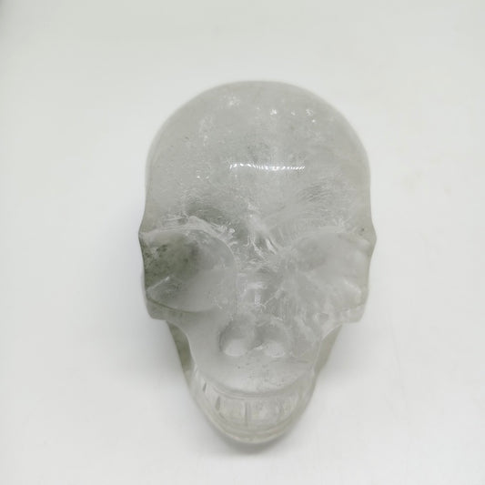 natural phantom quartz skull carving ornaments healing 469g