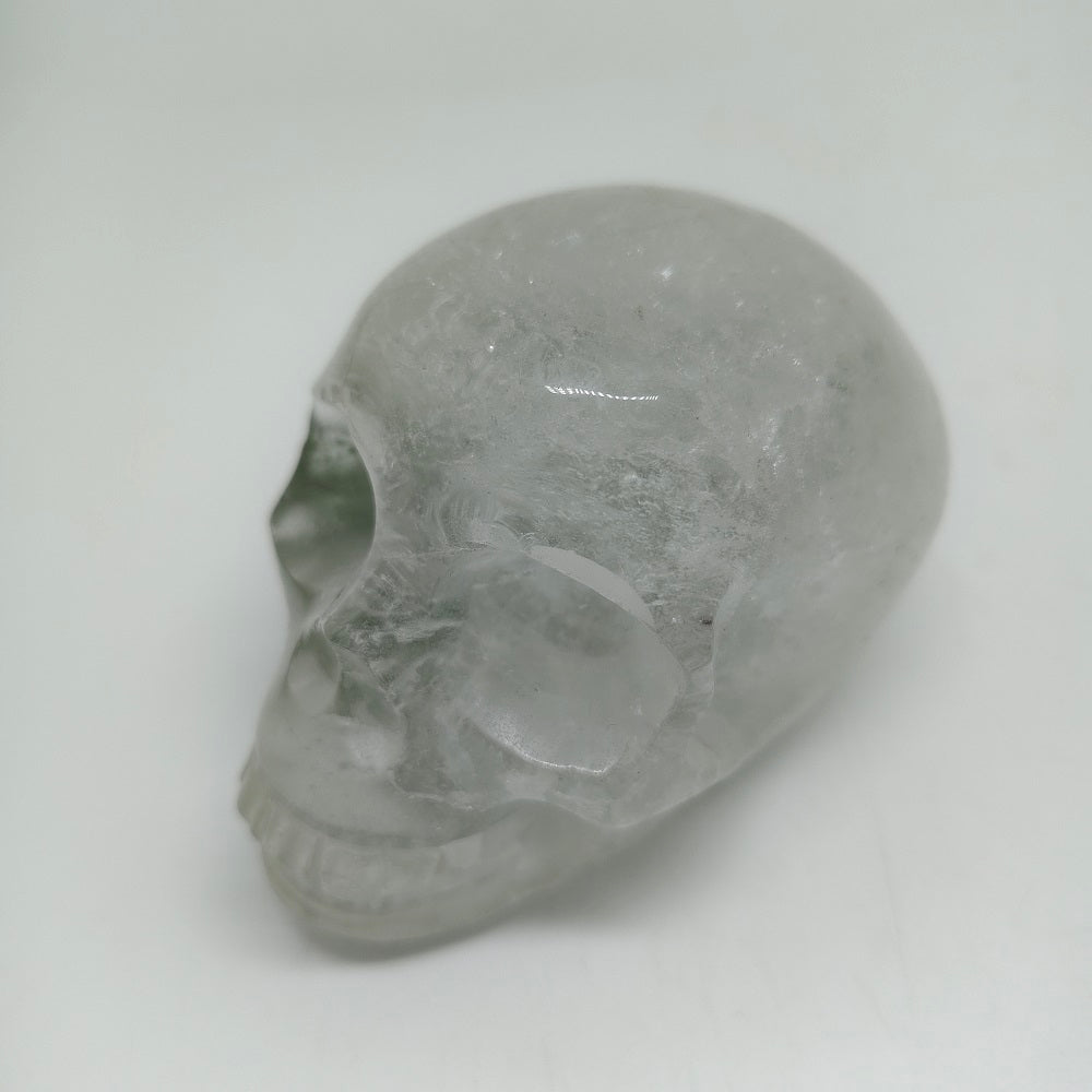 natural phantom quartz skull carving ornaments healing 469g