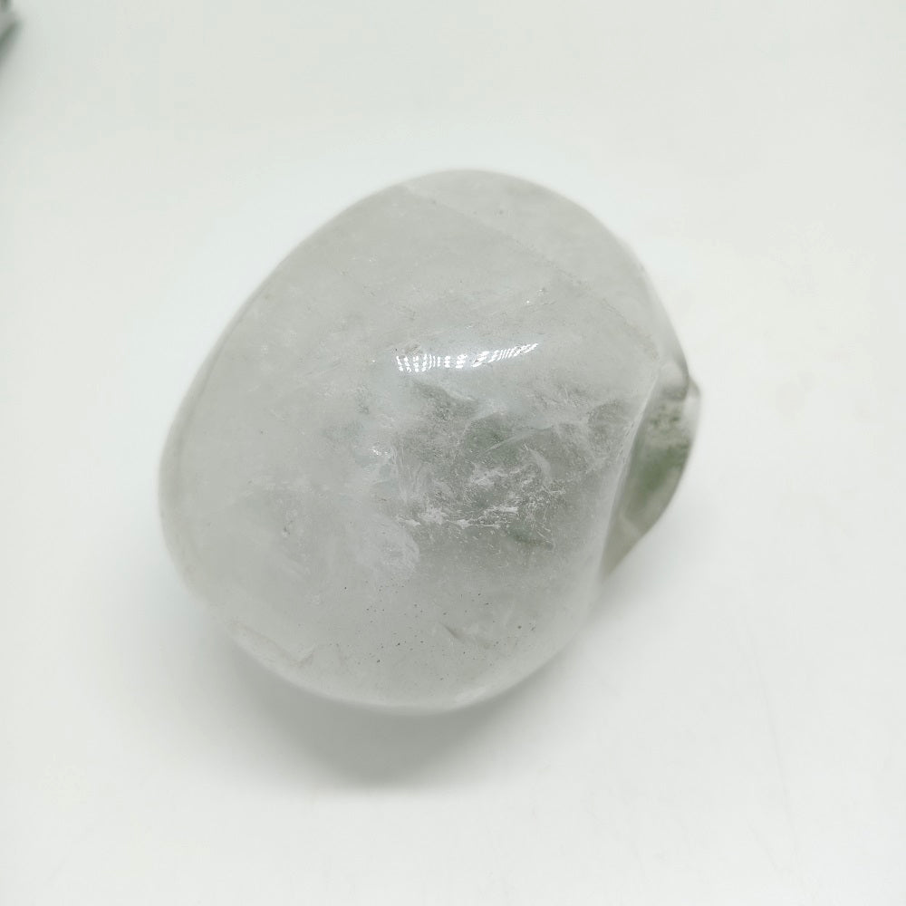 natural phantom quartz skull carving ornaments healing 469g