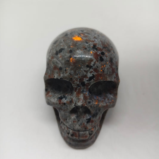 natural yooperlite skull carving ornaments healing 482.8g