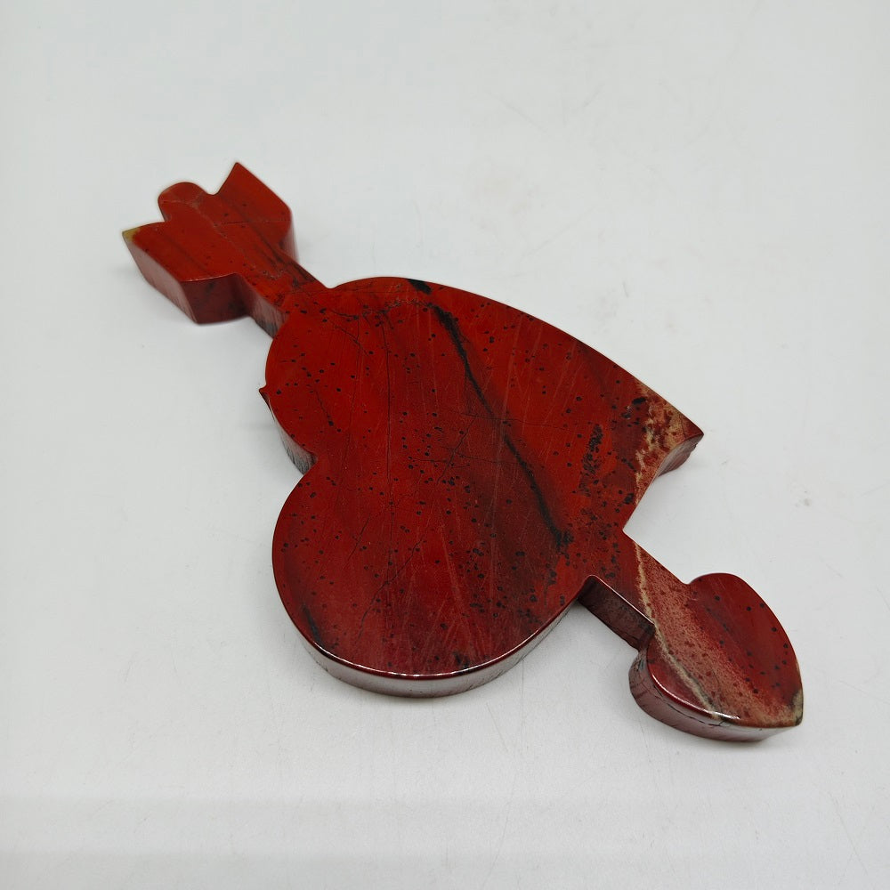 red jasper heart carving ornaments healing 195g