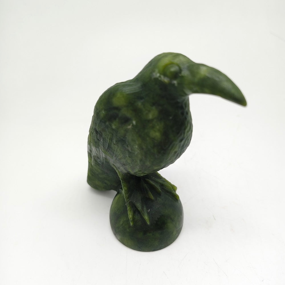 serpentine bird carving ornaments healing 298g