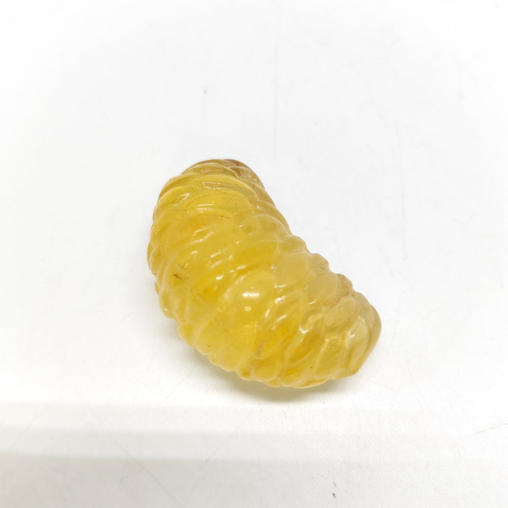 fluorite orange segment carving ornaments healing 65g
