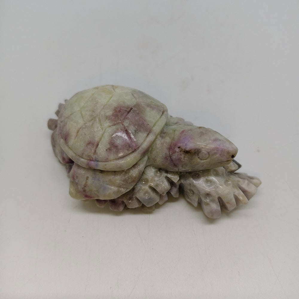 purple sodalite turtle carving ornaments healing 227.9g