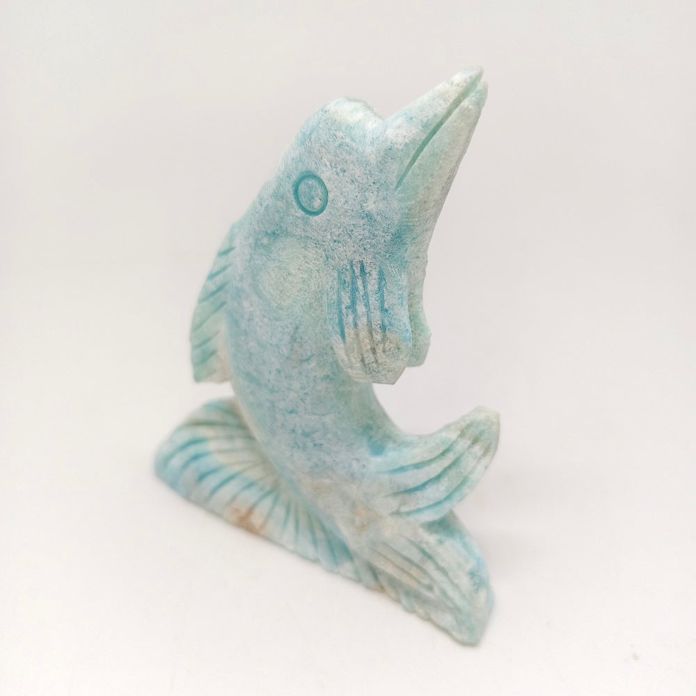 hemimorphite dolphin carving ornaments healing 143.8g
