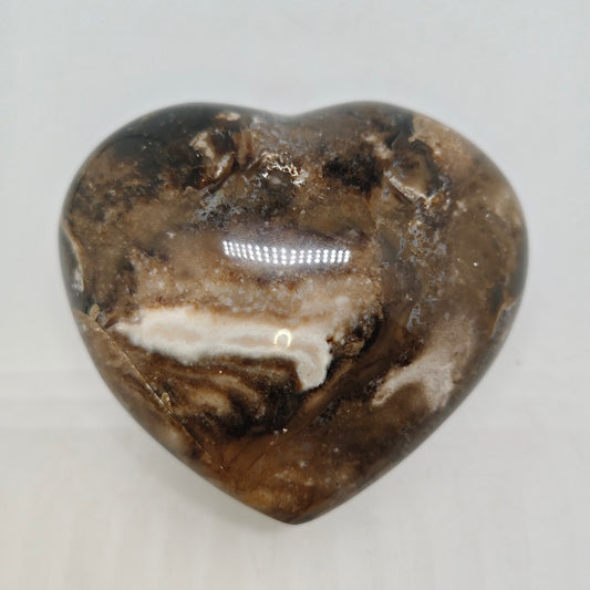chocolate opal heart carving ornaments healing 337.6g