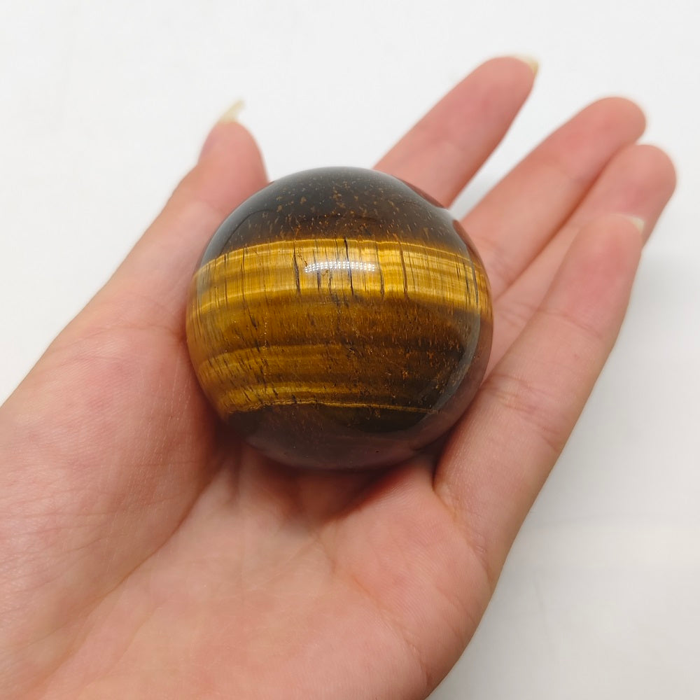 tiger eye sphere carving ornaments healing 105g